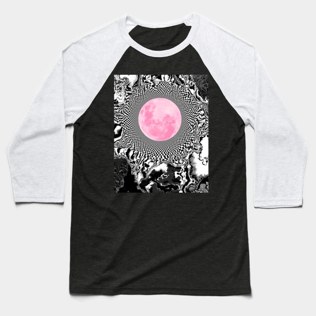 Moon Baseball T-Shirt by Psychedelistan